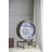 Quartz movement / Crystal Tabletop Clock in Gray