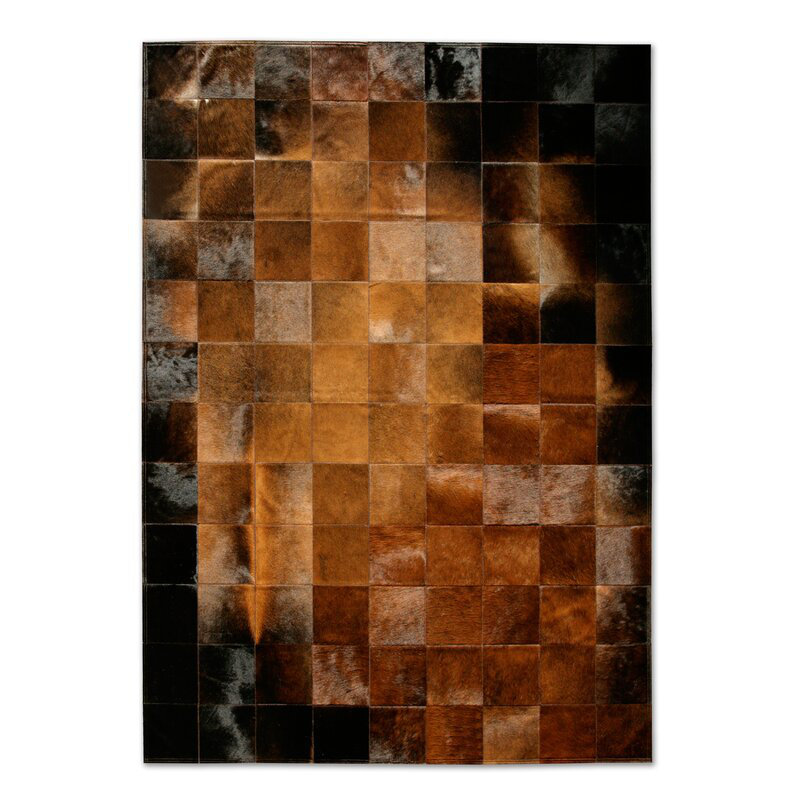 Kourtney Striped Cowhide Area Rug, Runner 60 x 120cm