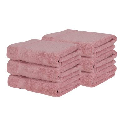 Splash 100% Cotton Zero Twist Bath Towel Set, 550 GSM Ultra Soft Absorbent Bath Towels for Spa & Daily Use, OEKO-TEX Certified, 6 Pack, Pink