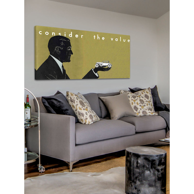 Consider The Value - Wrapped Canvas Print, 76cm H x 152cm W