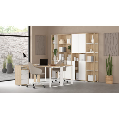 Embrie 16.89" W 5-Tier Manufactured Wood Bookcase