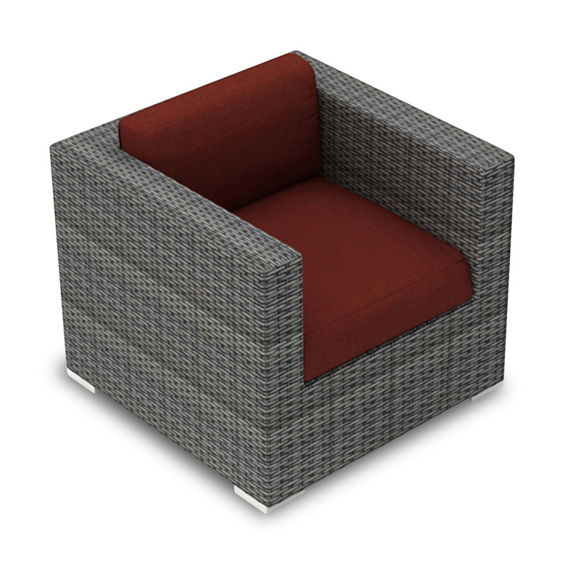 District Outdoor Lounge Chair, Canvas Henna Sunbrella® Canvas
