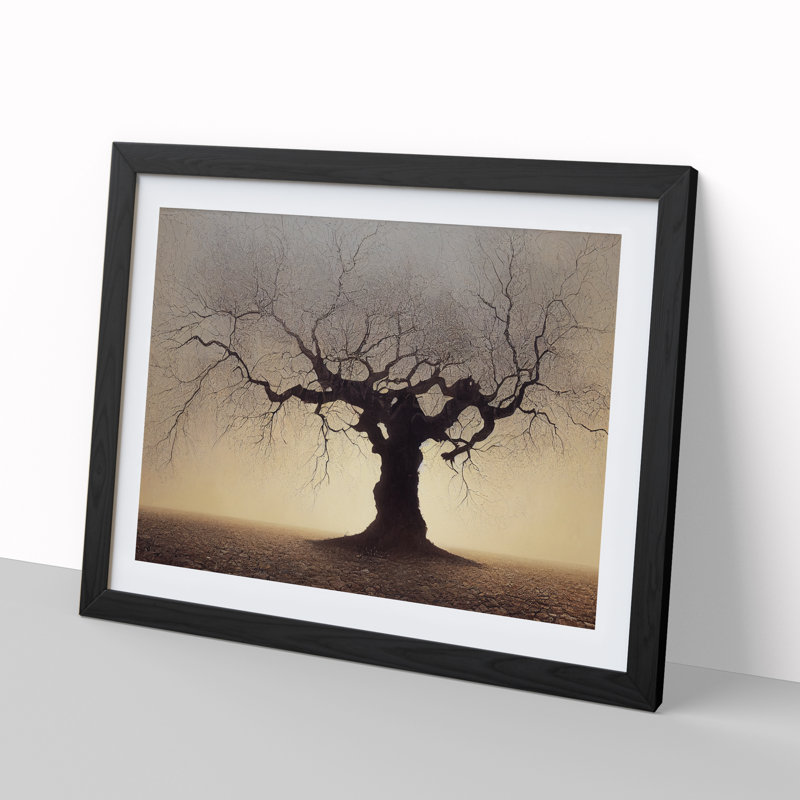 Magical Tree - Framed Print, Black, 46cm H x 64cm W x 2cm D