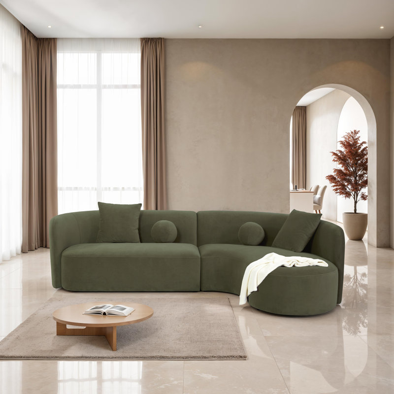 Canapé modulaire Frisina, Chenille verte