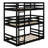 Detachable 3-Tier Bunk Bed Featuring Dual Staircases And Safety Guardrails-12387706