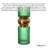 12-Inch Decorative Green Tall Glass Vase - Modern Minimalist Decor For Parties, And Special Events - Perfect Centerpiece For Coffee Tables, Living Rooms, Dining Tables, Offices, And Farmhouse Decor-102452933-102452936