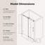 Porte de douche coulissante simple sans cadre, fermeture en douceur, largeur réglable, verre trempé SGCC, finition chrome