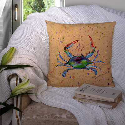 Crab Outdoor Throw Pillow