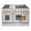 Cuisinière professionnelle autoportante à double combustible de 6,7 pi³ 48 po avec plaque chauffante Professional-36174890-31009776