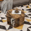 2 pièces, table de chevet hexagonale, bois antique de 48,29 po, intérieur spacieux, utilisation polyvalente, table de chevet facile à assembler avec style, 48,29 po, sections de rangement plus spacieuses, options de placement, assemblage-1498964205-1481325353