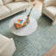 Ink Blot Wool Abstract Area Rug in Turquoise/Gray-2023274734