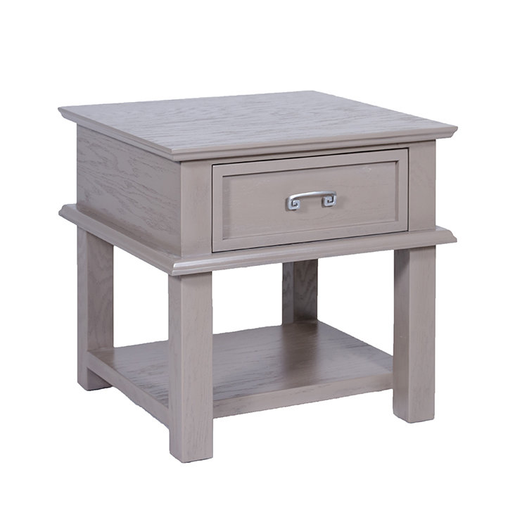 Pinzon End Table with Storage, Rustic Gray