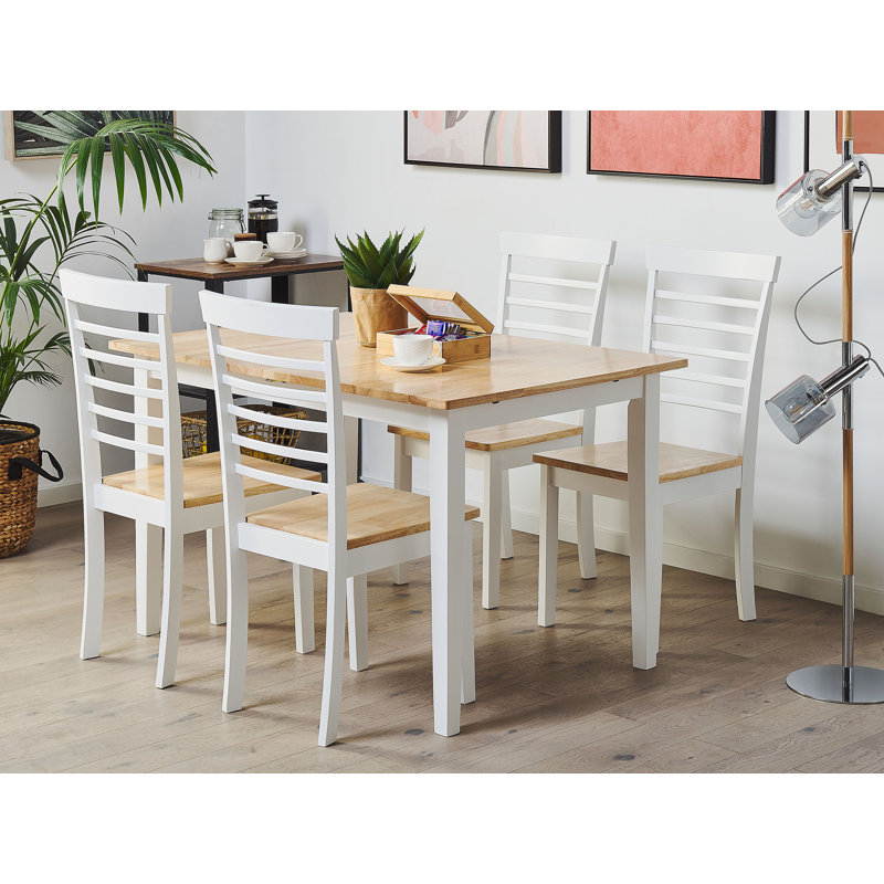 Rabun Solid Wood Dining Table, White