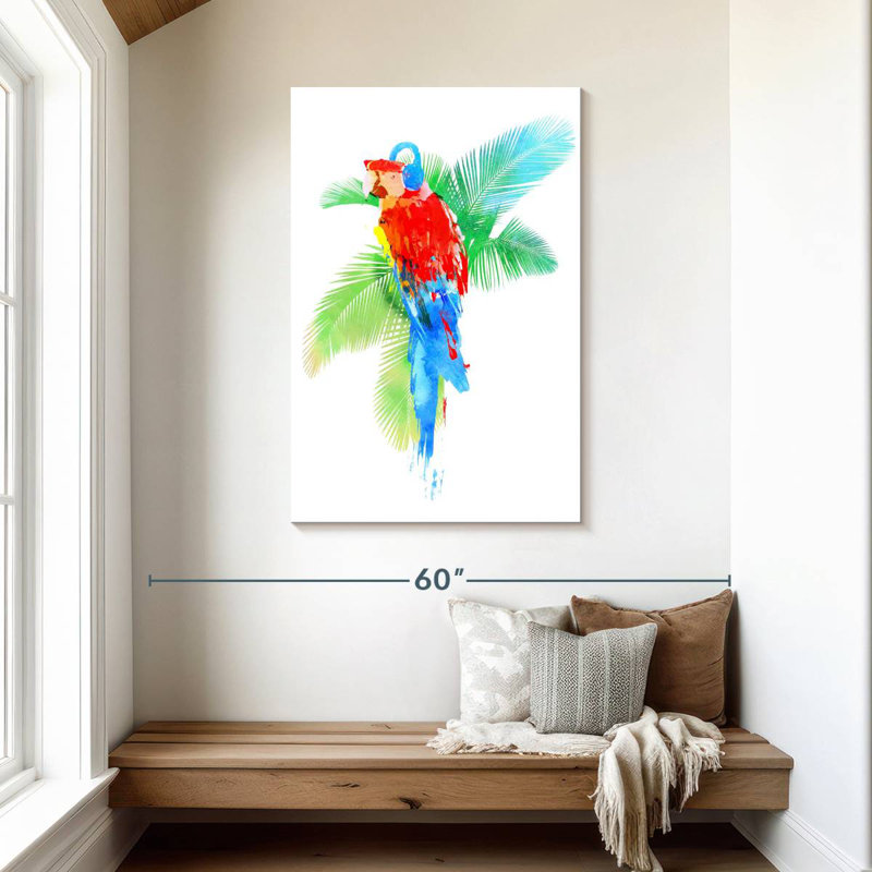 Fête tropicale, H 45 po x l 30 po