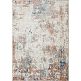 Mcglothin Abstract Orange/Blue Area Rug