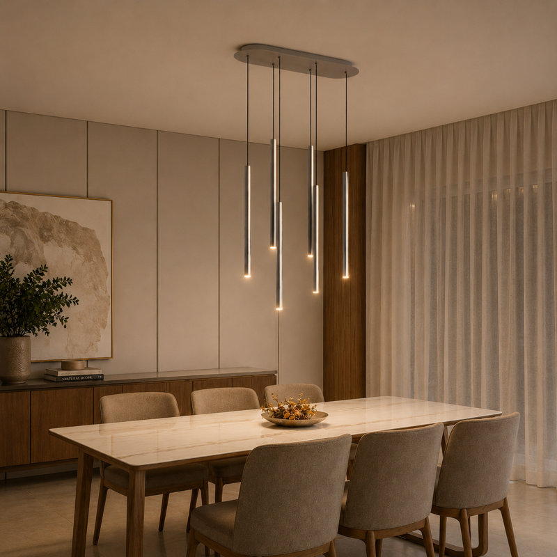 Baileyton 6 - Light Cluster Pendant, Nickel