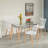 Juliona Beech Glass Top Dining Table