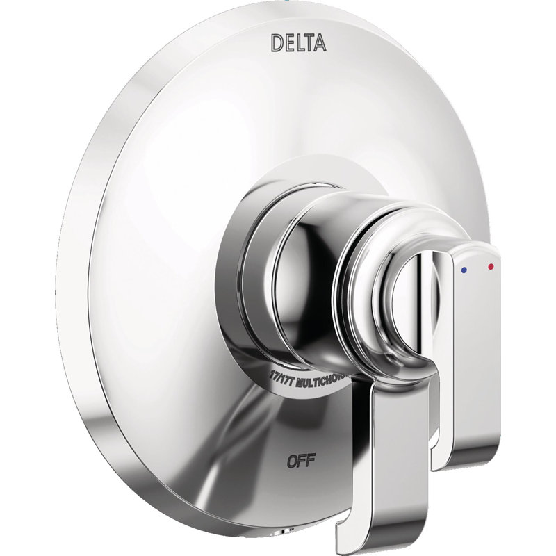 Ensemble de garniture de douche à double fonction Tetra 17 Series, garniture de valve, garniture de douche, Chrome