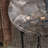 Black Petrified Wood And Metal Round Accent_End Table