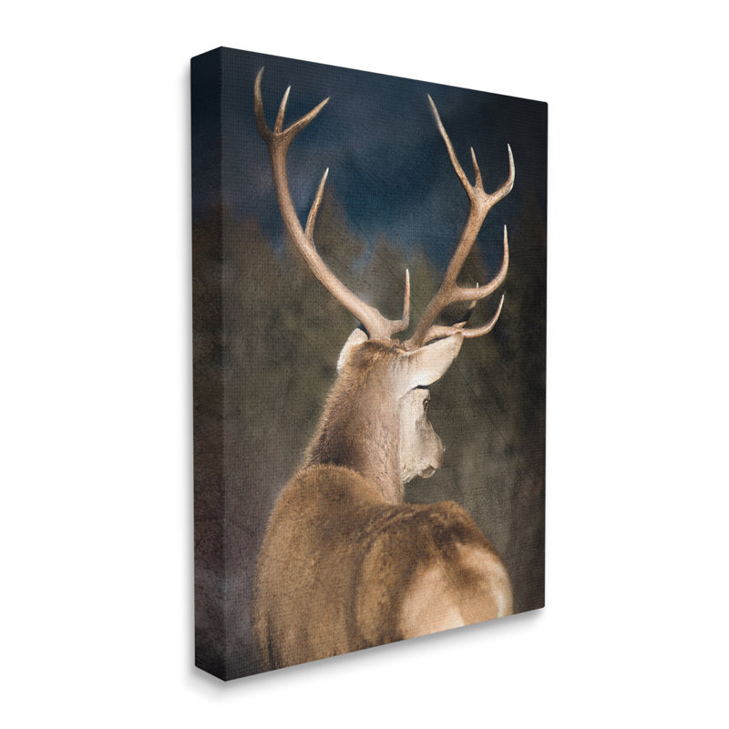 «Rustic Dark Deer» par Kim Allen, H 48 po x l 36 po x P 1,5 po
