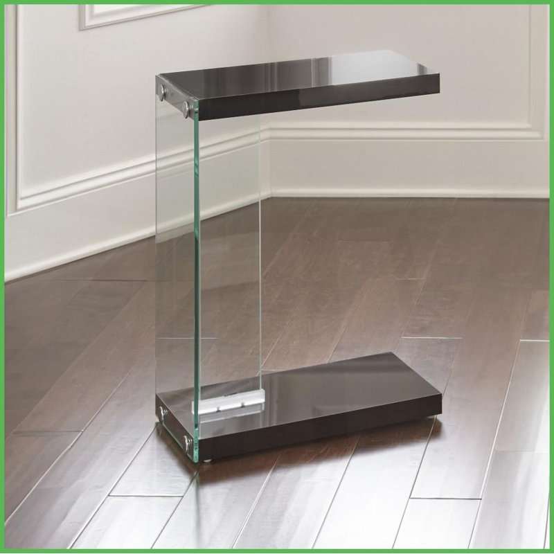 Table basse contemporaine noire compacte par Elaina - Side Chair & amp; Prêt pour les petits espaces