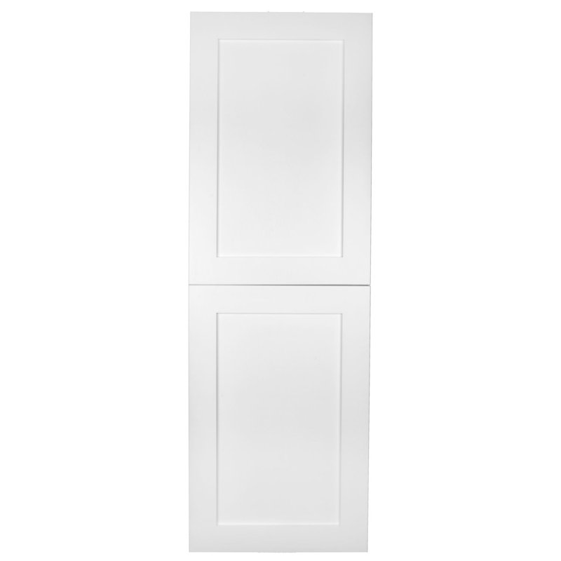 Frontline Shaker Recessed Frameless 2 Door Medicine Cabinet with Adjustable Shelves, White, 53" H x 15.5" W x 3.5" D