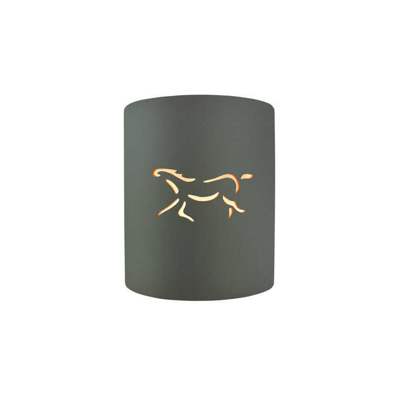 Applique murale 1 lumière Braaten, Cheval, Étain, vert