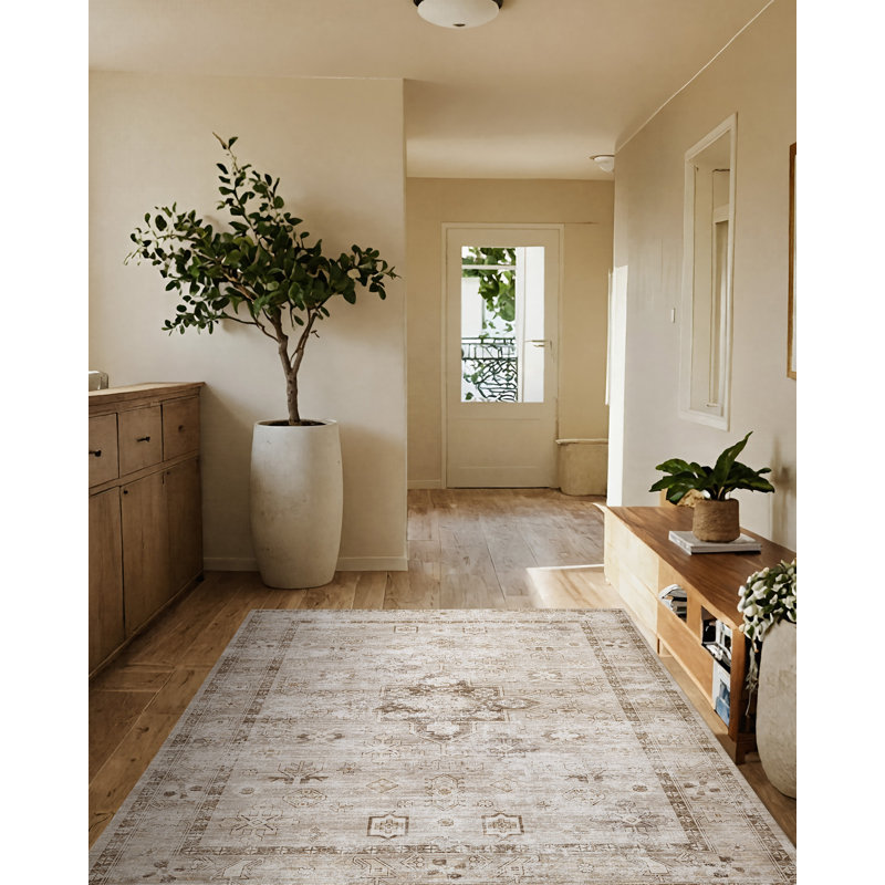Dervilla Machine Washable Oriental Rug, Rectangle 8' x 10'