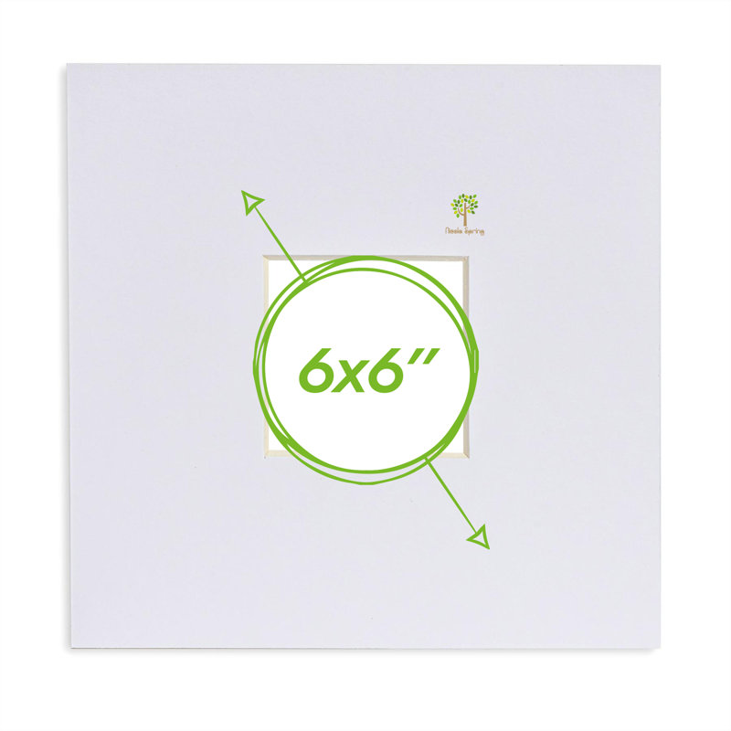 Nicola Spring - Picture Mount, White, 15cm H x 15cm W x 0.2cm D