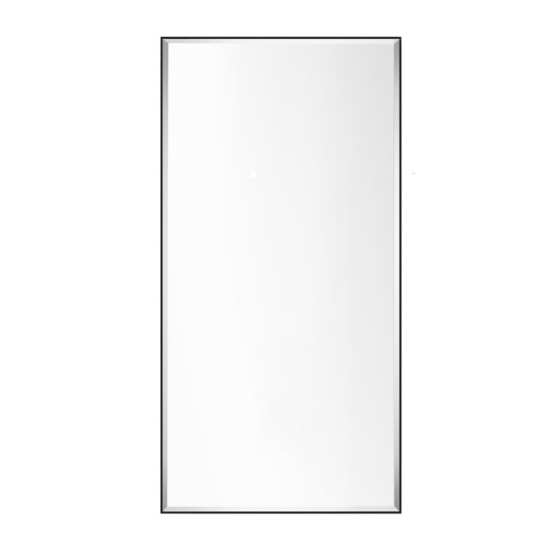 Miroir mural biseauté Reflections Sleek, Noir, noir, noir, noir, 20 po x 40 po