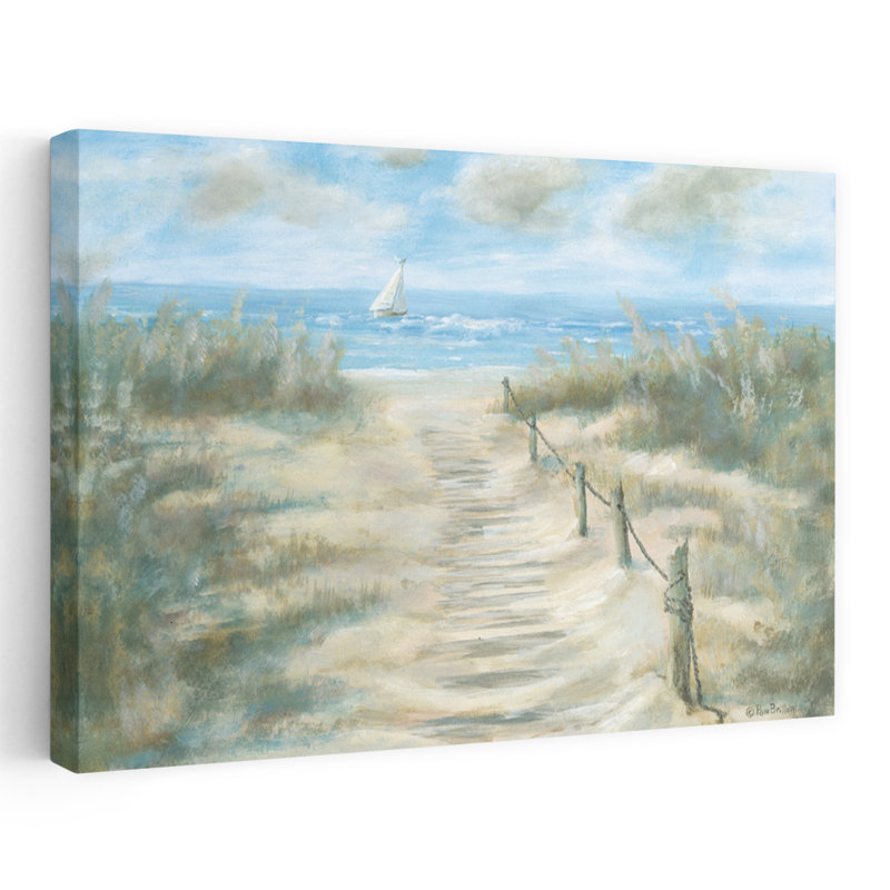 Path to Sandy Beach, art côtier abstrait, H 16 po x l 24 po