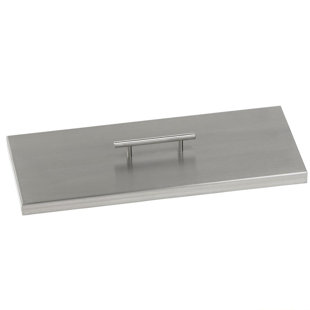 Couvercle de foyer rectangulaire en acier inoxydable