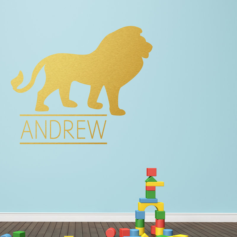 Animals Wall Decal, Gold, Yes
