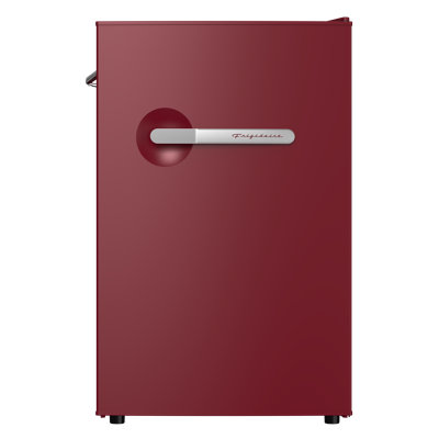 Frigidaire 4.5 Cu. Ft. Retro Compact Refrigerator with Chiller Compartment, Mini Fridge with Built-in Side Bottle Opener, Merlot