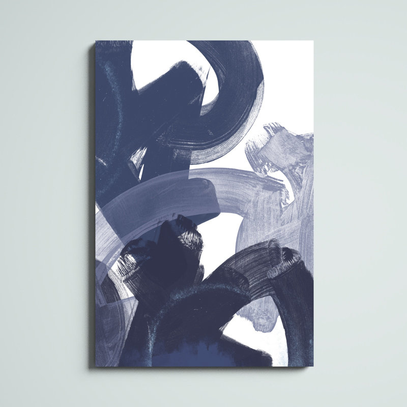 «Blue on Blue I», peinture sur toile, H 12 po x l 8 po, Non, Toile tendue