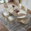  Table de salle à manger moderne minimaliste ovale avec plateau de table en pierre frittée-360678823-383506564