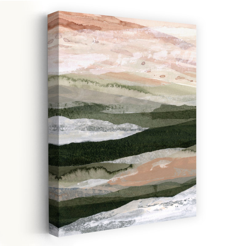Art contemporain contemporain, paysage forestier abstrait, H 24 po x l 16 po