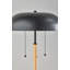 Lampe de bureau en bois massif Niles