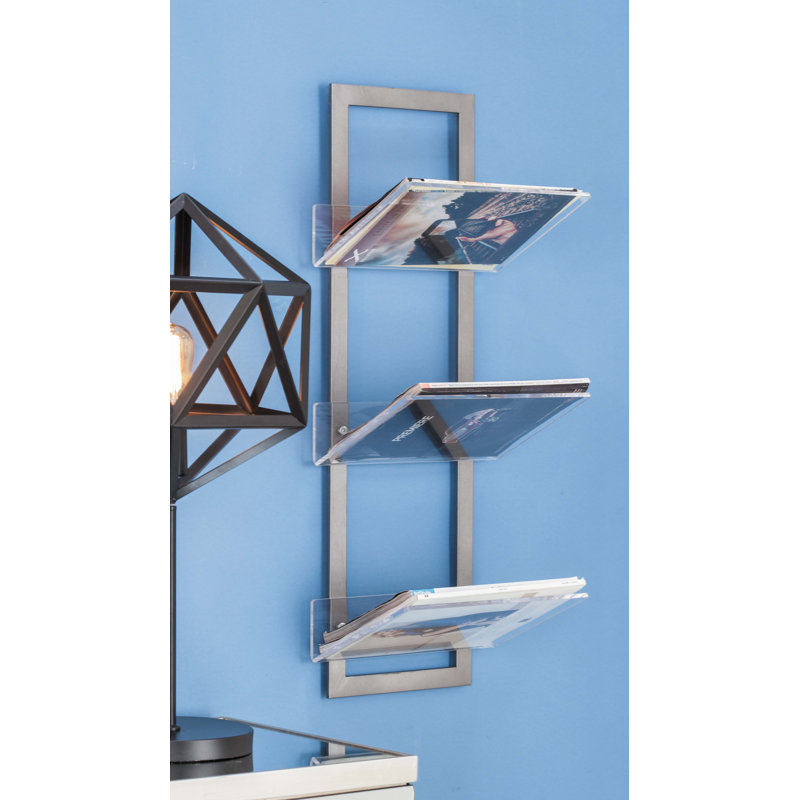 Whipton 3 Piece Iron Accent Shelf, Gray