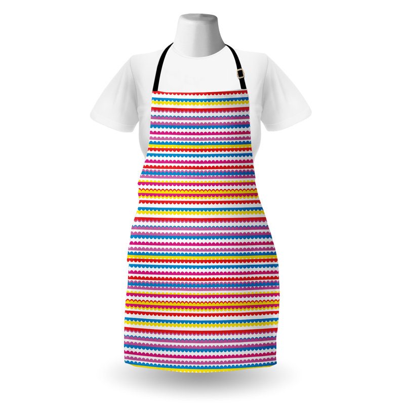 Dakota Fields, tablier abstrait unisexe, dessin au trait horizontal moderne, taille adulte multicolore
