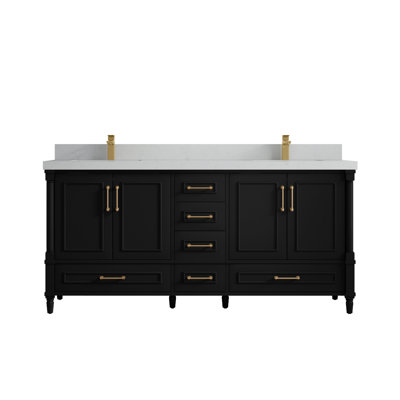 Aberdeen 72'' Double Bathroom Vanity with Top
