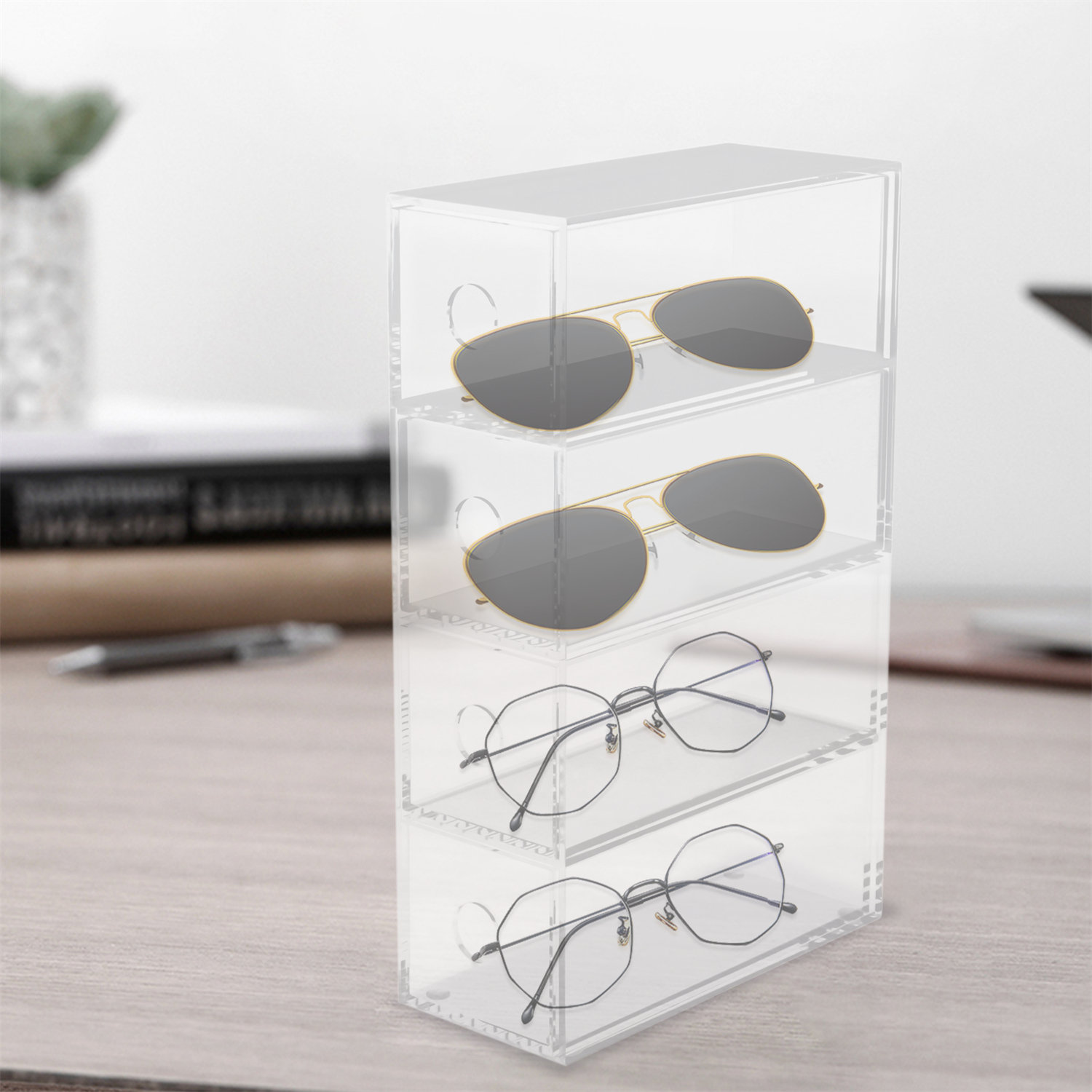 Grids Transparent Jewelry Box Rebrilliant