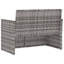 Banc d'extérieur en osier Haeley