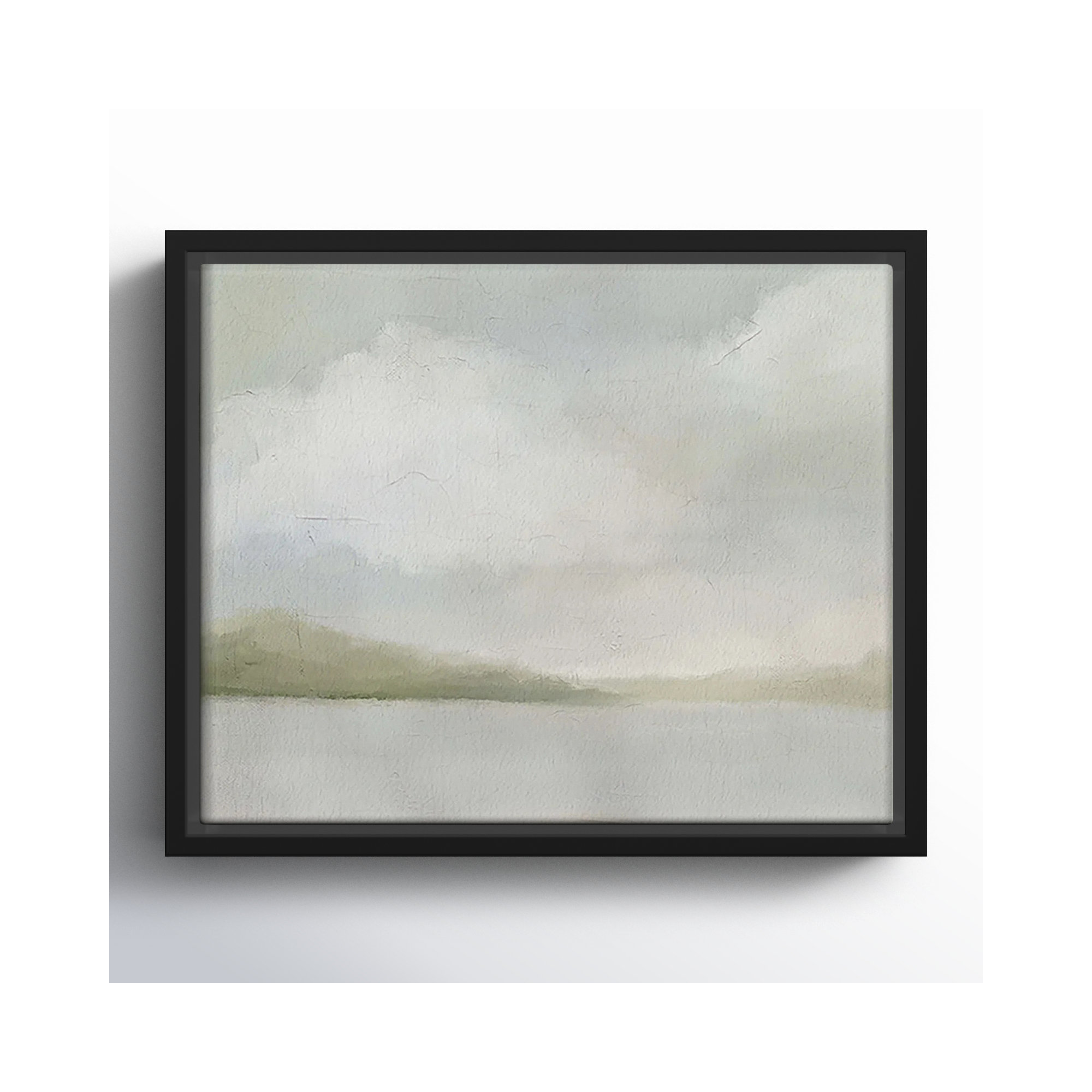A Tranquil Morning, 9.5" H x 11.5" W, Black