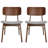 Hartzog Set of 2 Dining Chairs - Solid Wood Frame with Upholstered Fabric Seats - Open Back Kitchen & Dining Room Chairs-1133256372-1088911155