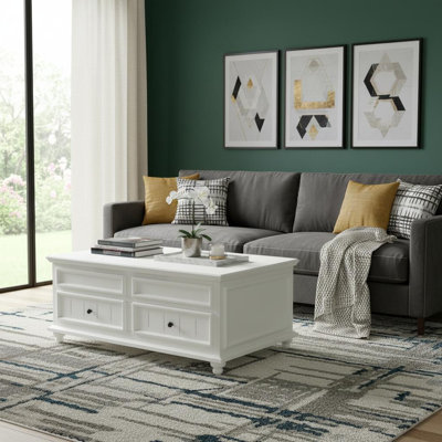 Table basse 48 po avec deux tiroirs