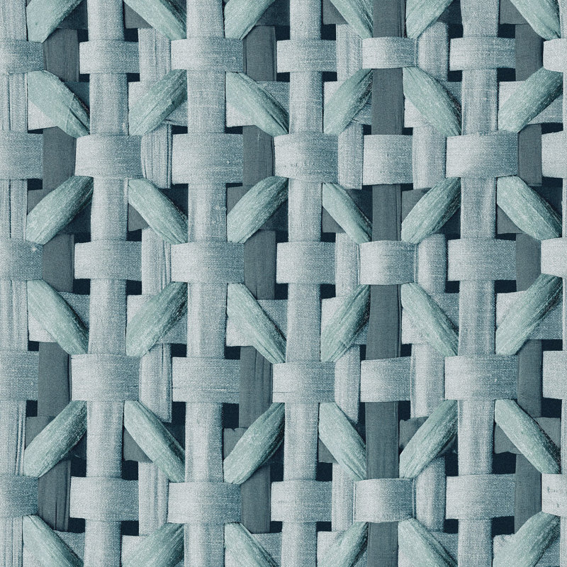 Pepper Shimmer Finish Octogonal Honeycomb Seta Wallpaper Roll, Teal