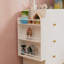 Commode avec tiroirs, tablettes ouvertes de rangement