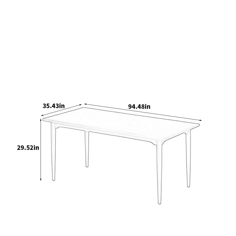 Raliek, H 29,52 po x L 94,48 po x l 35,43 po