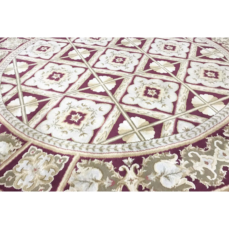 Hand-Knotted High-Quality Red and Red Area Rug